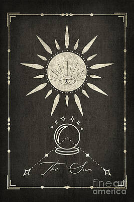 The Sun Tarot Card Design Wall Art