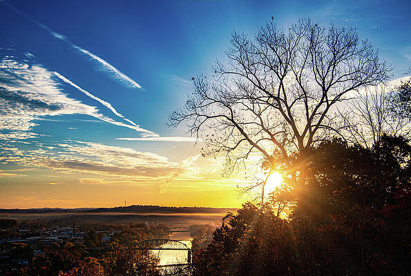 West Virginia Photograph - The Sunrise Over The River by Jonny D