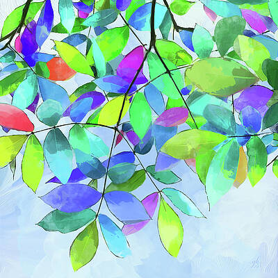 Whimsical Digital Art - The Sweetheart Tree by Gina Harrison