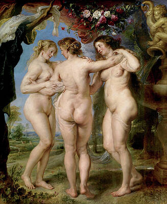 Classical Three Graces Scene Wall Art