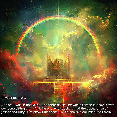 Wall Art featuring the digital art The Throne In Heaven 2 by Gian Smith