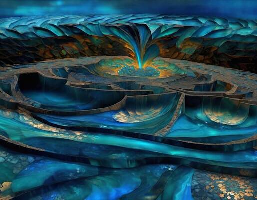 Organic Wall Art featuring the digital art The Tiny Singularity Begins To Be Noticed by Eris And AI