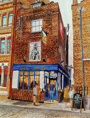 Pub Wall Art featuring the painting The Town Of Ramsgate Wapping London UK by Francisco Gutierrez