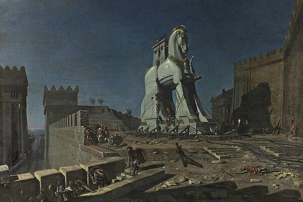 The Trojan Horse in Troy Wall Art