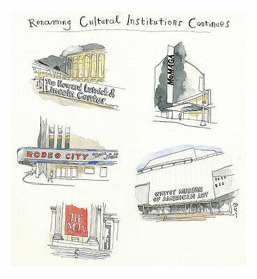 Museum Painting - The Trump Administration Plays The Name Game by Barry Blitt