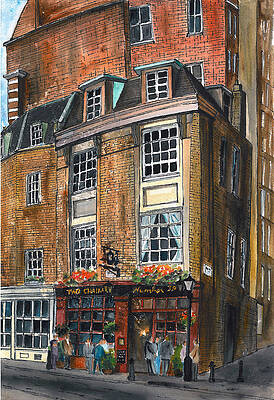 Pub Wall Art featuring the painting The Two Chairmen  London  Dartmouth St UK by Francisco Gutierrez