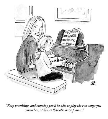 Teacher Drawing - The Two Songs You Remember by Ali Solomon