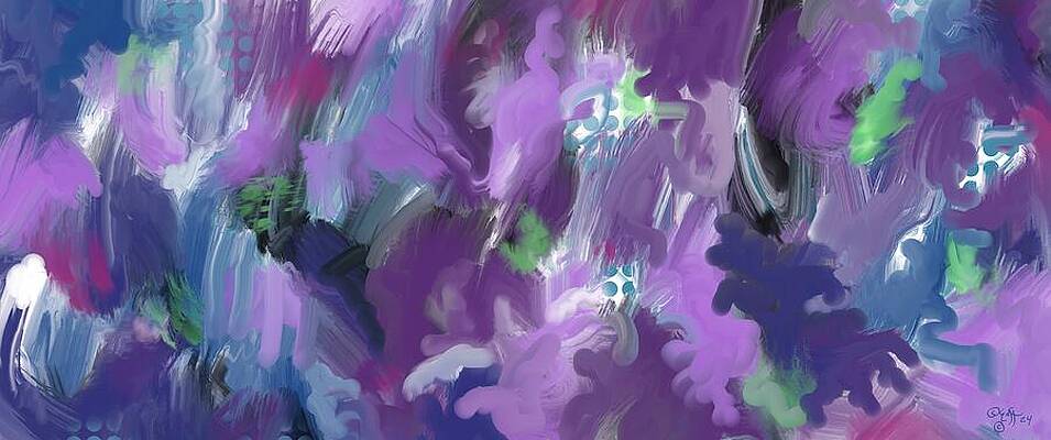 Abstract Wall Art featuring the painting The Unknown - Abstract Floral Composition by Sonja Kraft