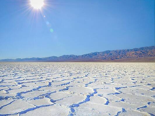 Wall Art featuring the photograph The Vast Salt Flats Of Death Valley by Rebecca Herranen