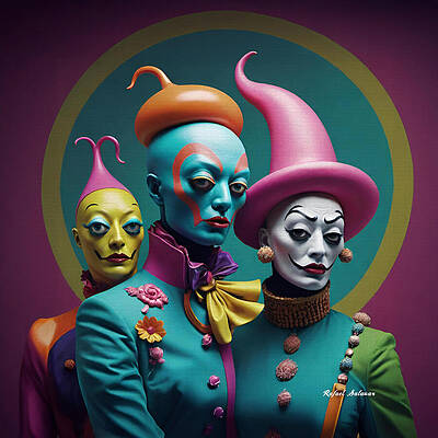 Wall Art featuring the digital art The Velvet Carnival by Rafael Salazar