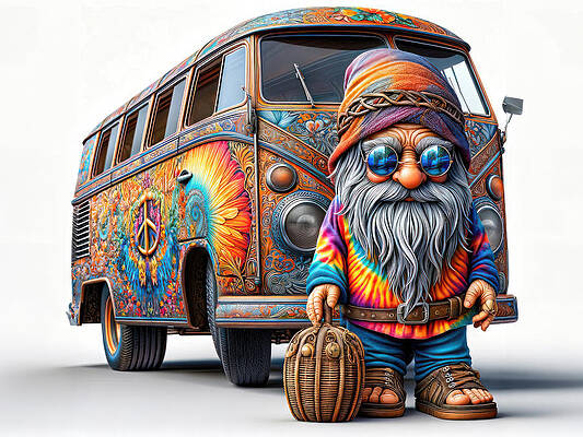 Digital Art - The Wandering Mystic Of GrooveShire by Bill and Linda Tiepelman