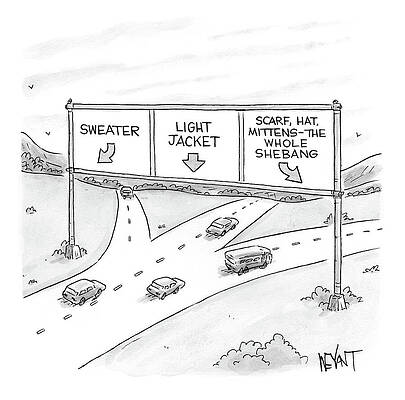 Whimsical Wall Art featuring the drawing The Whole Shebang by Christopher Weyant