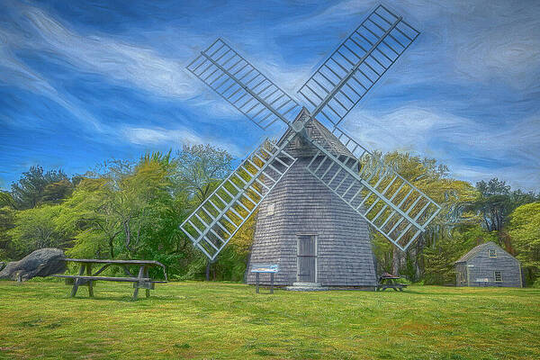 Massachusetts Wall Art featuring the photograph The Windmill by Penny Polakoff