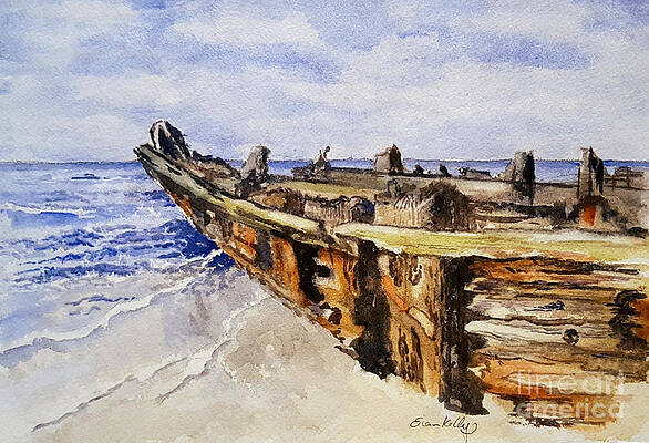 Wall Art featuring the painting The Wrecks by Eileen Kelly