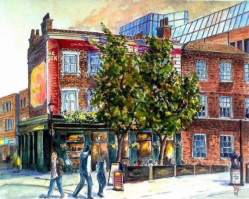 Pub Wall Art featuring the painting The York Upper Street Islington London by Francisco Gutierrez