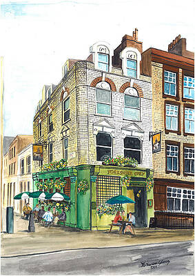 Pub Wall Art featuring the painting The Yorkshire Grey  London Westminster by Francisco Gutierrez