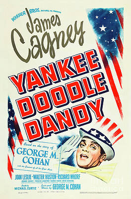Wall Art featuring the digital art Theatrical Poster For The American Release Of The 1942 Film Yankee Doodle Dandy by Antonios Valamontes