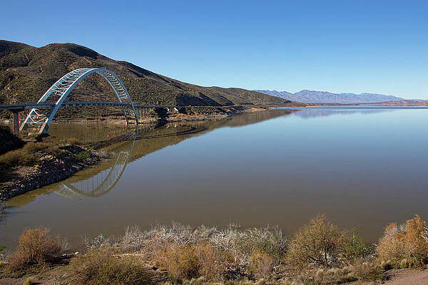 Wall Art featuring the photograph Theodore Roosevelt Lake Bridge #2 by Steve Templeton