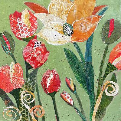 Collage Wall Art featuring the mixed media There Will Always Be Spring by Beth Hanson