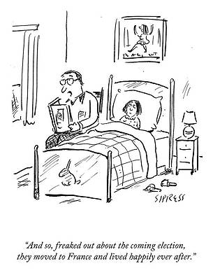 Father Reading to Daughter at Bedtime Drawing