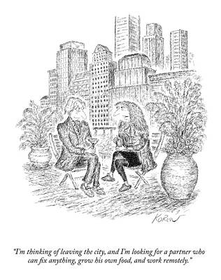 Urban Conversation in the Park Wall Art