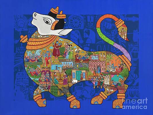 Cow Painting - Thiruppavai by Aanya's Art 4 Earth