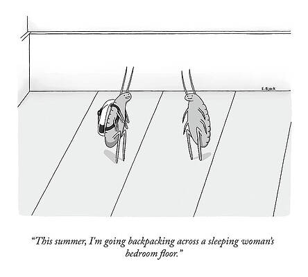 Summer Drawing - This Summer I'm Going Backpacking by Ellie Black