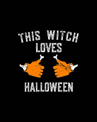 Holiday Digital Art - This Witch Loves Halloween by Flippin Sweet Gear