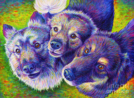 Painting - Three Amigos by Rebecca Wang
