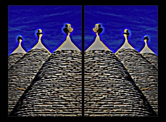 Bold Wall Art featuring the photograph Three Graces Doubled - Mystical by Elvira Peretsman