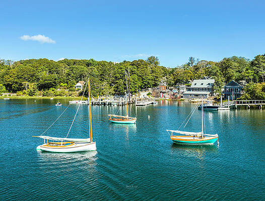 Massachusetts Photograph - Three Little Boats by Veterans Aerial Media LLC