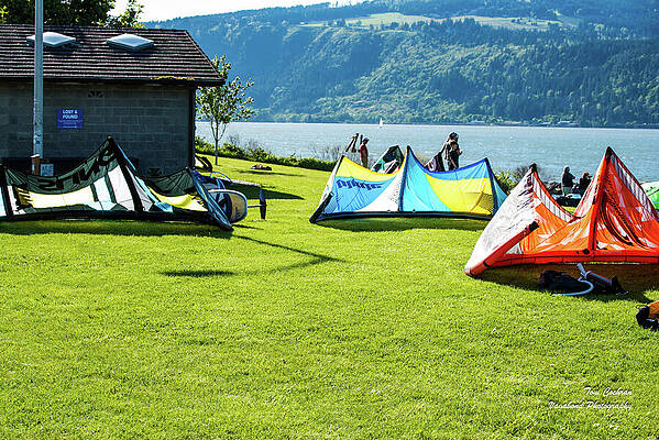 Oregon Wall Art featuring the photograph Three Sails As The Sun Sets by Tom Cochran