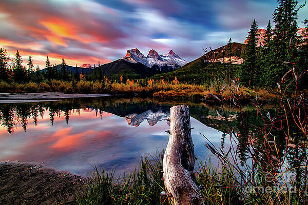 Wall Art featuring the photograph Three Sisters Canmore by Thomas Nay