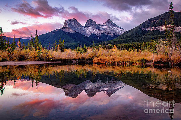 Wall Art featuring the photograph Three Sisters Reflection by Thomas Nay