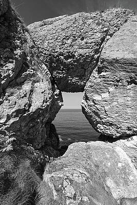 Coastal Rock Formation with Ocean View Wall Art