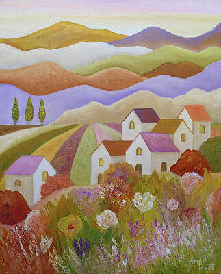 Nature Painting - Through The Midspring by Angeles M Pomata