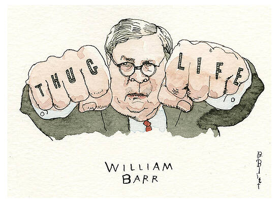 Stone Wall Art featuring the painting Thug Life by Barry Blitt