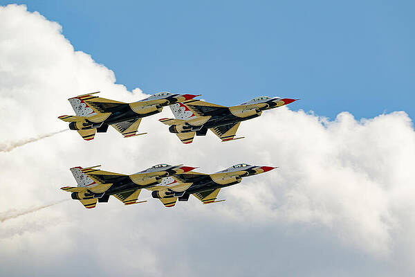 Summer Photograph - Thunderbirds In Formation by Michael Collins