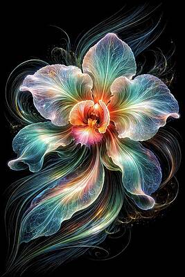 Glowing Ethereal Orchid Digital Art