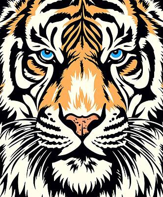 Wall Art featuring the digital art Tiger by Land of Dreams