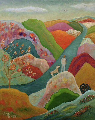 Wall Art featuring the painting Till Our Moment Comes by Angeles M Pomata