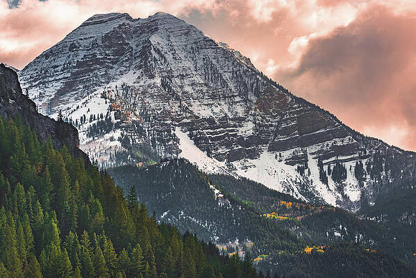 Color Photograph - Timpanogos And Clouds, Utah by Abbie Warnock