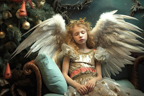 Tree Digital Art - Tired Little Angel by Ron Weathers