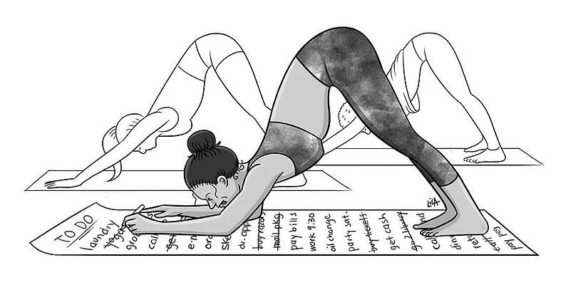 Yoga Class with Humor Wall Art