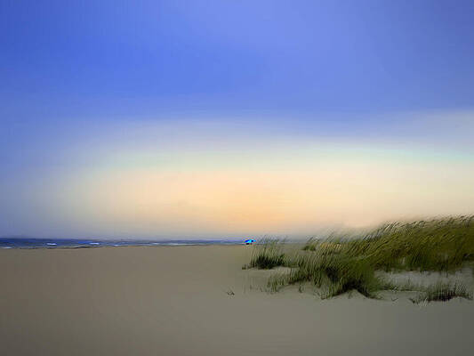 Serene Coastal Dusk Scene Wall Art