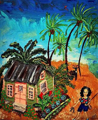 Woman Wall Art featuring the painting Today Was Catching Day by Stacey Torres