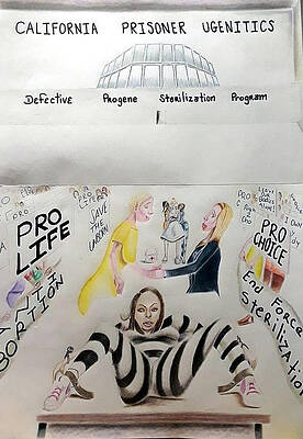 Wall Art featuring the drawing Today We Are Sisters by Donald Cnote Hooker
