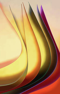 Yellow Wall Art featuring the photograph Together - Paper Abstract by Elvira Peretsman