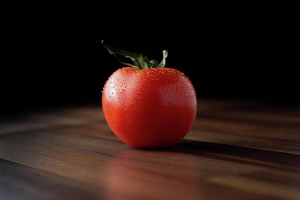Raw Photograph - Tomato Viewed From The Side by Scott Lyons