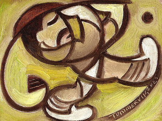 Golf Painting - Tommervik Abstract Vintage Golfer Painting by Tommervik